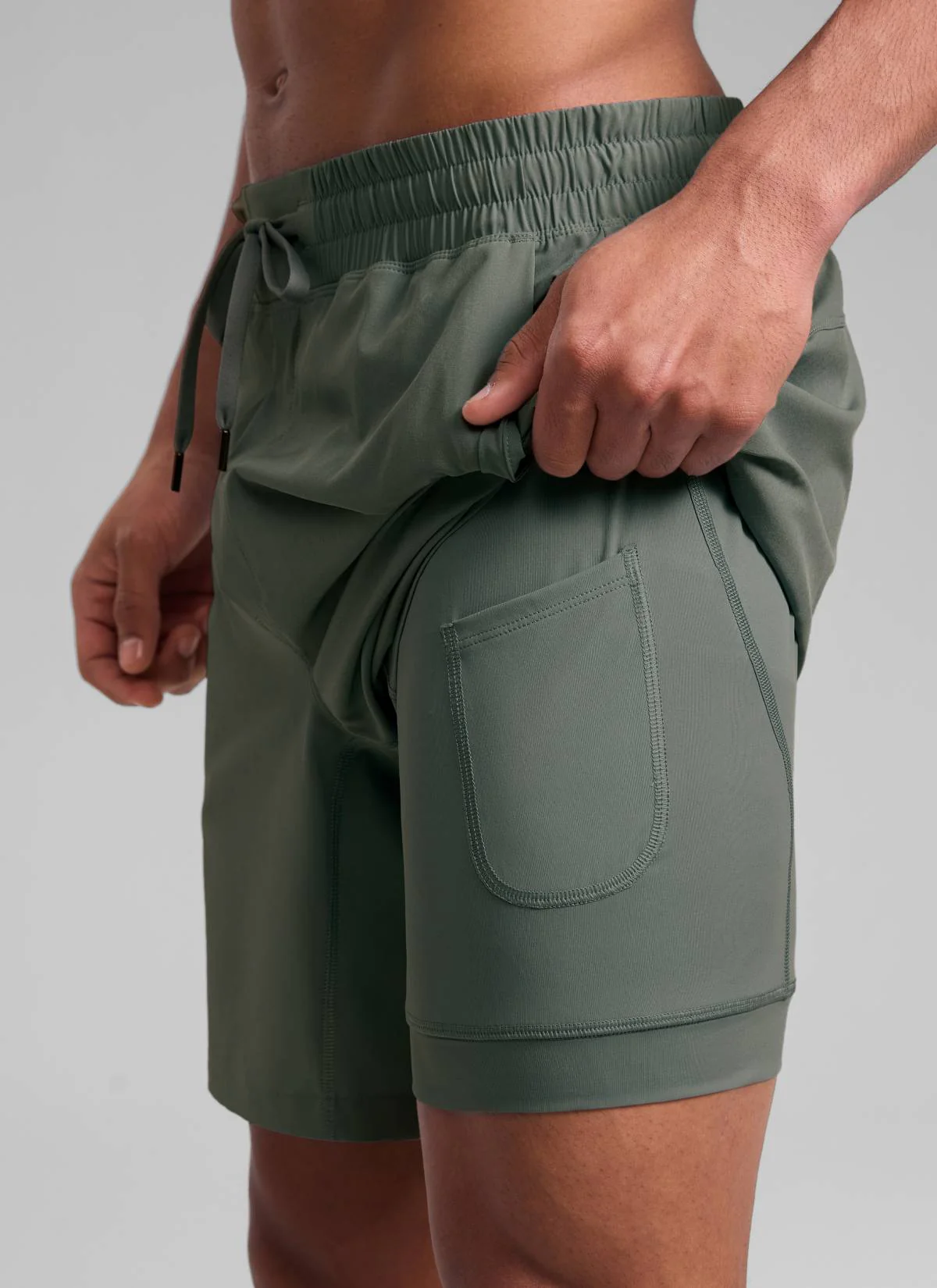 Feathery-Fit Athletic Shorts 7''- Lined