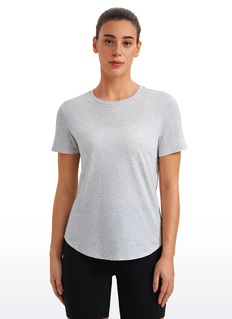 Pima Cotton Round Neck Short Sleeve