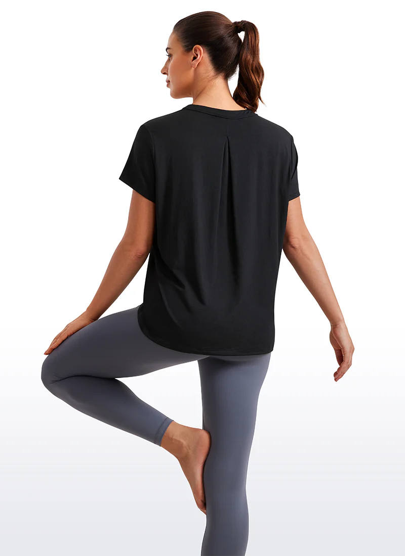Flowy Yoga Crew Neck Short Sleeve