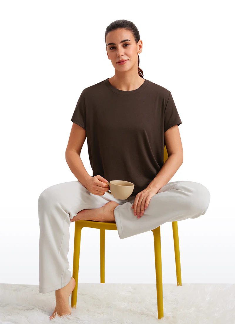 Flowy Yoga Crew Neck Short Sleeve