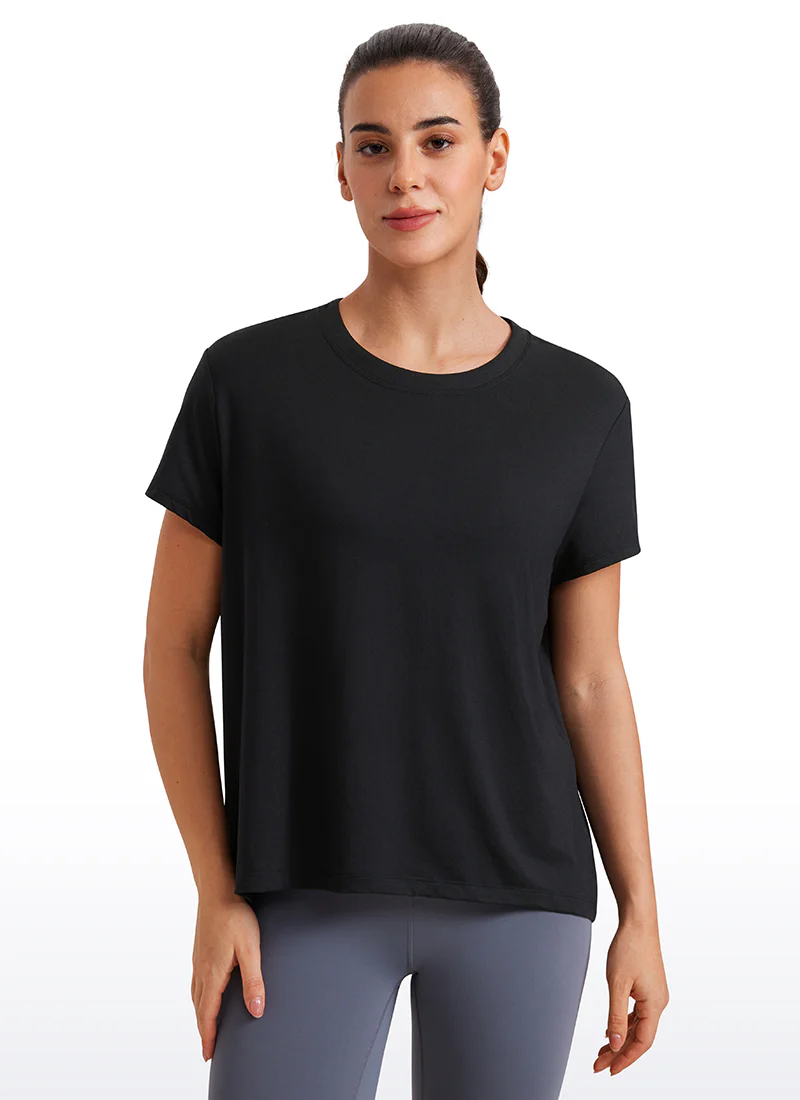 Flowy Yoga Crew Neck Short Sleeve
