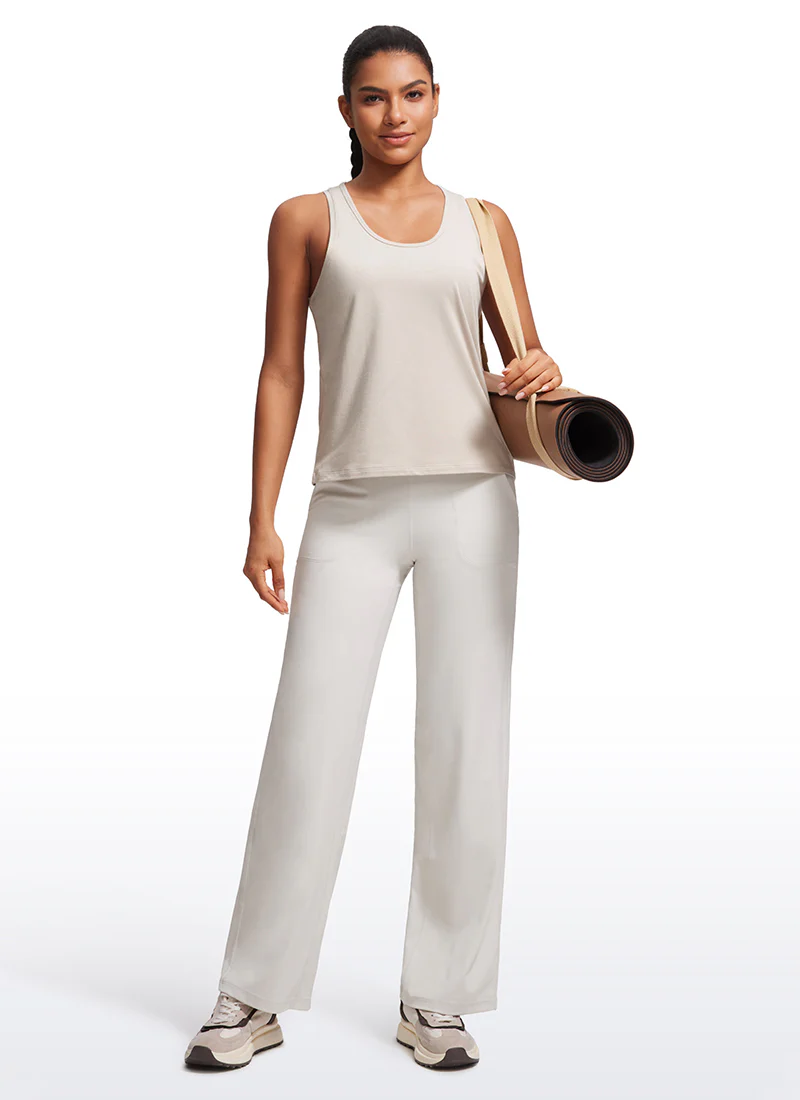 Pima Cotton Sleeveless  Scoop Neck Tank