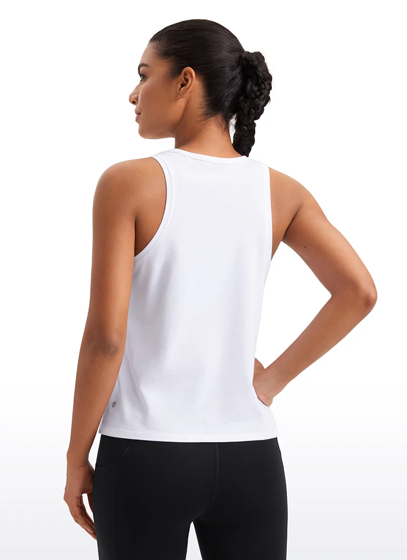 Pima Cotton Sleeveless  Scoop Neck Tank