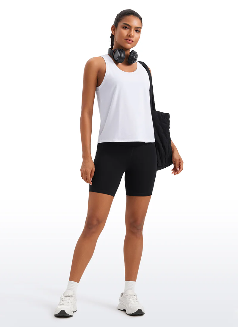 Pima Cotton Sleeveless  Scoop Neck Tank