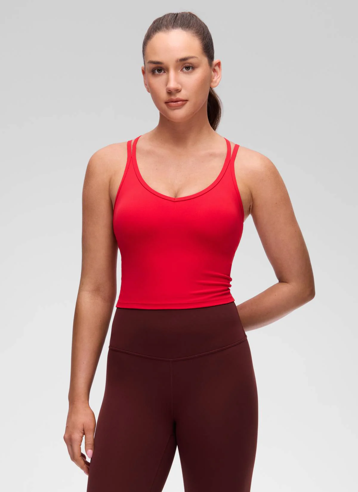 2525-butterluxe-v-neck-cross-back-built-in-bra-tank-1.webp Butterluxe V Neck Cross Back Built in Bra Tank