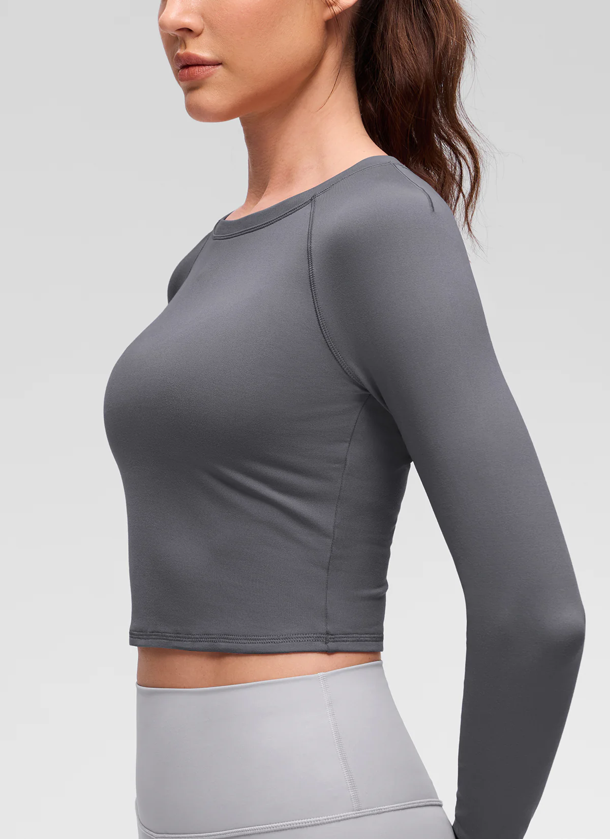 Brushed Feeling Crew Neck Raglan Long Sleeve